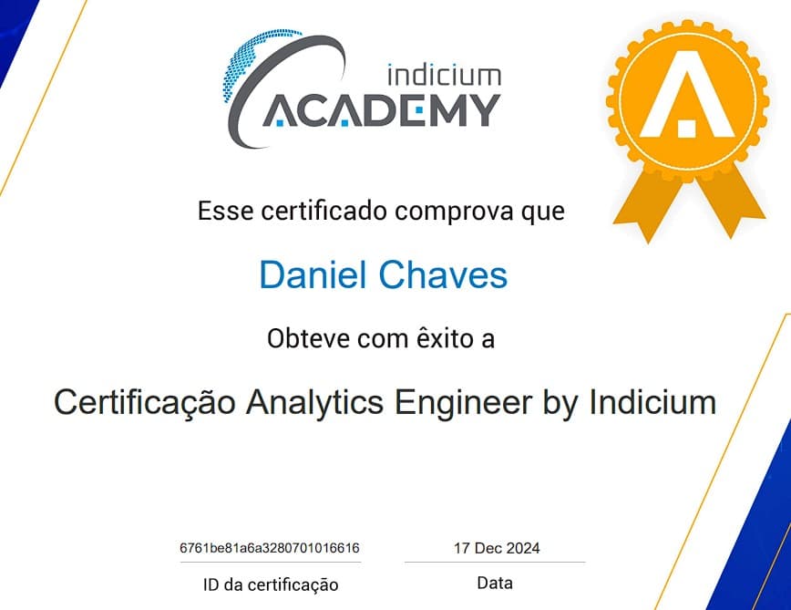 Analytics Engineer Certificate by Indicium Academy